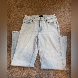 Maurices Light Wash Straight Leg Jeans with Sparkles
